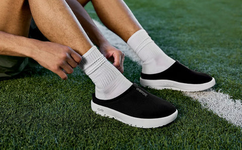 Men's OOcoozie Sport Mule - White Black (SALE)