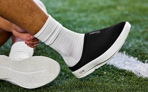 Men's OOcoozie Sport Mule - White Black (SALE)